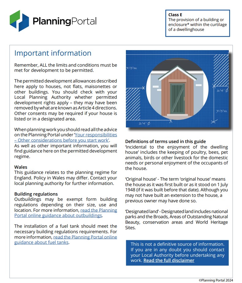 Outbuilding PD Rules 2